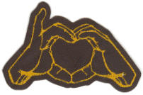 Iota Sweetheart hand-sign, originally designed by University Apparel, Inc.